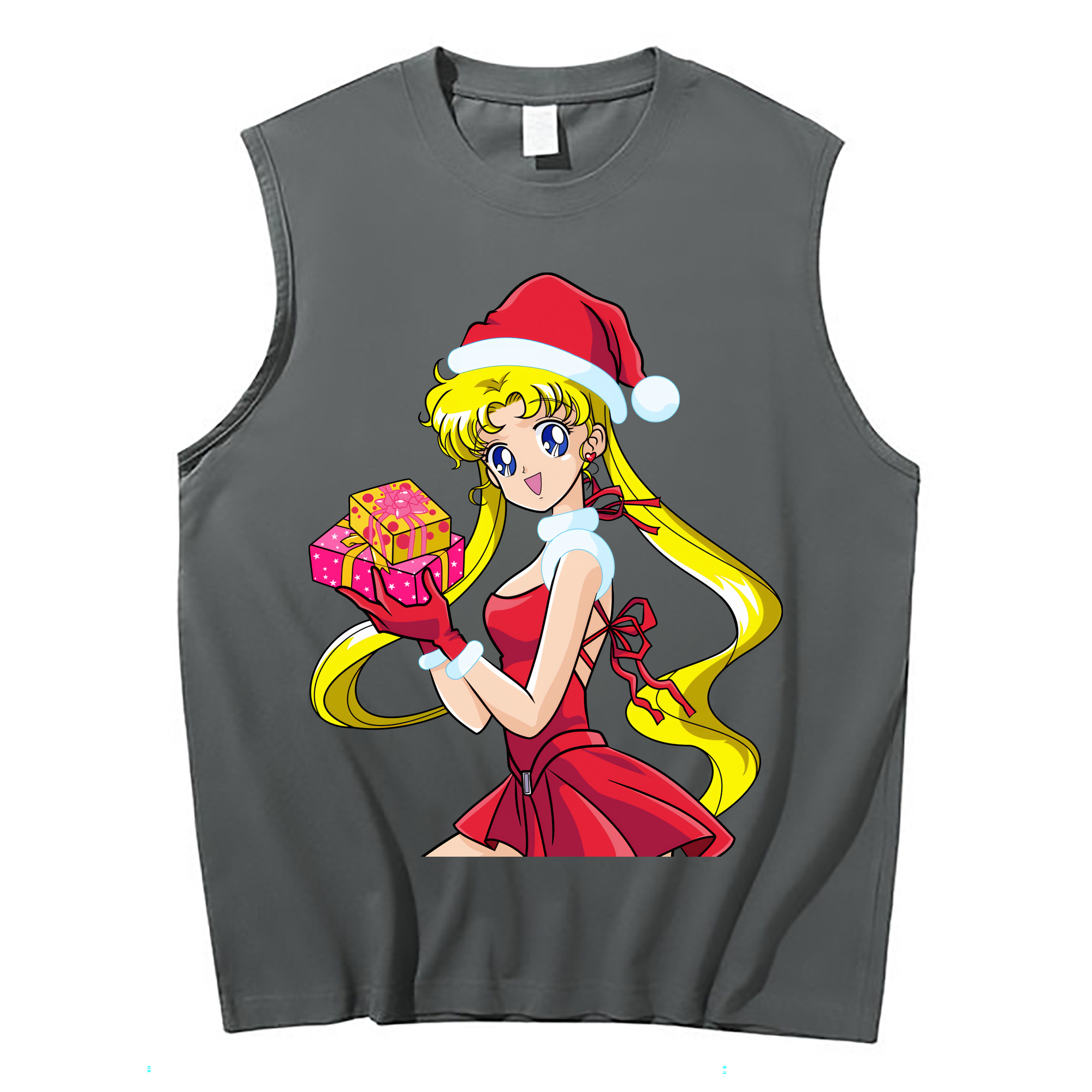 （画像用） 美少女戦士セーラームーン 月野 うさぎ つきの うさぎ Sailor Moon Tsukino Usagi コットン100％タンクトップ（フロントプリント）
